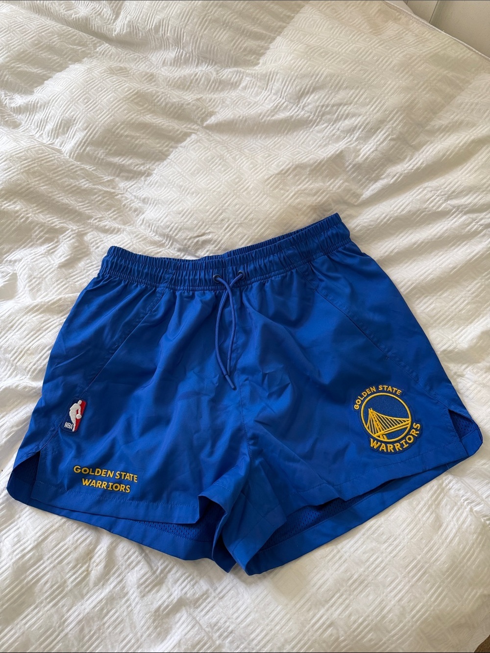 NBA Golden State Warriors Women's Royal Blue Athletic Shorts - Picture 8 of 8